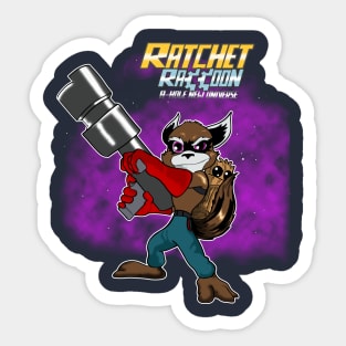 Ratchet Raccoon: A-Hole New Universe Sticker